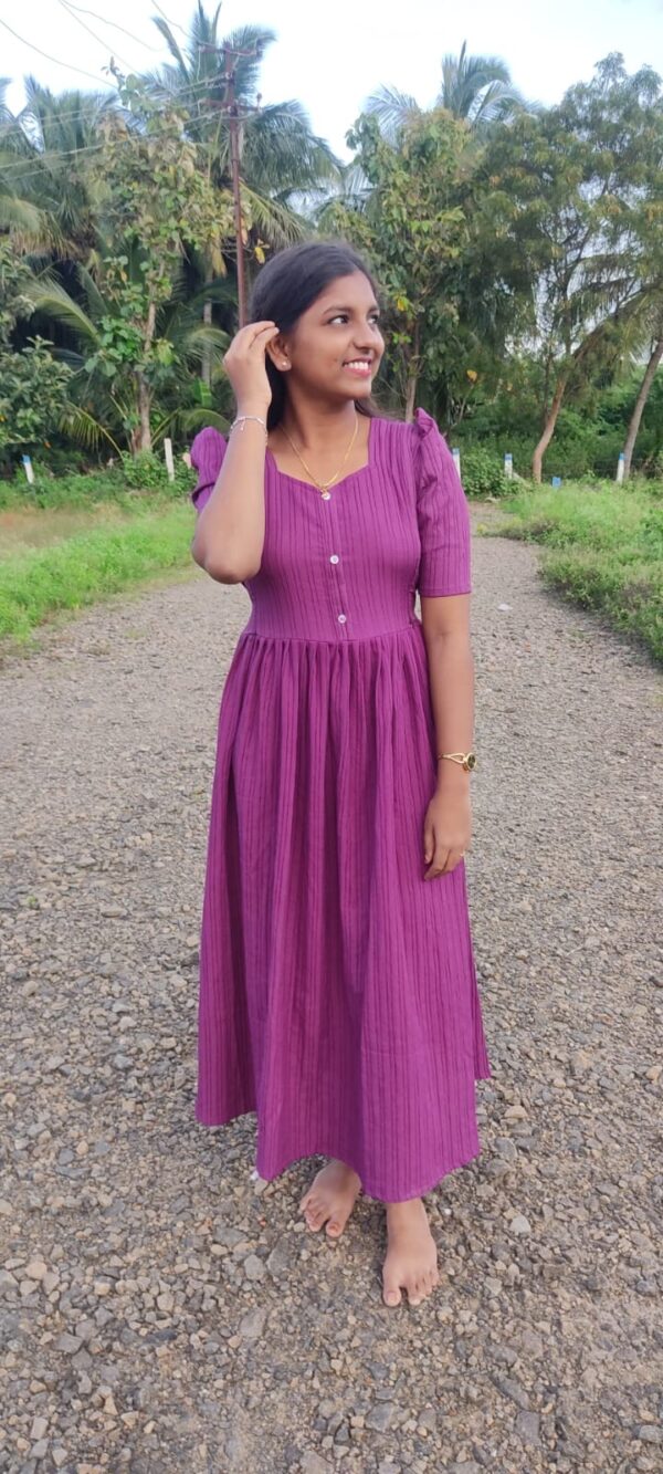 Budget Friendly Purple Feeding Kurti - Image 3