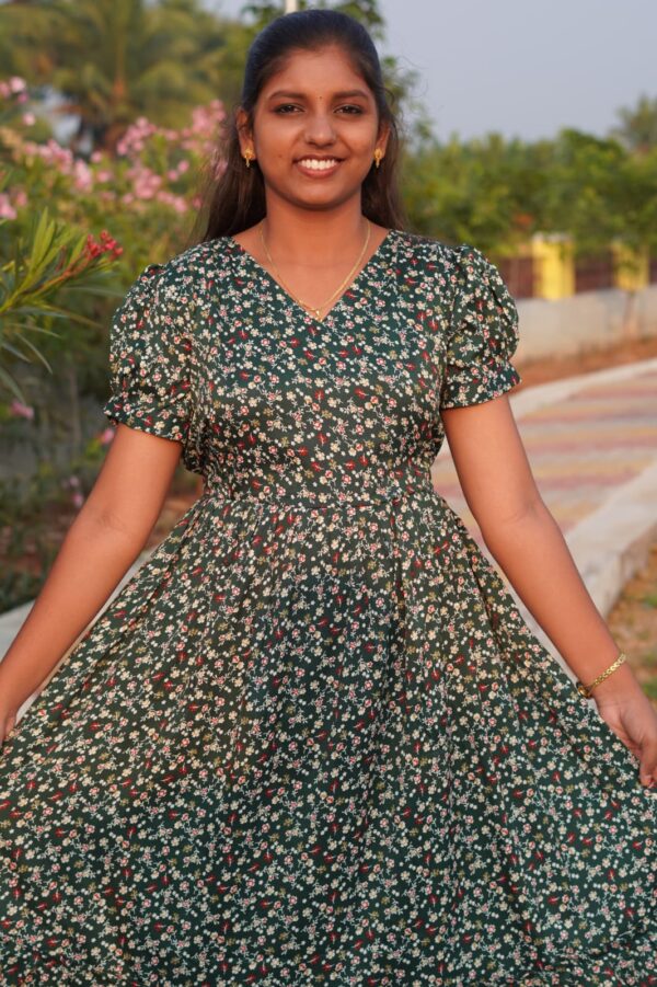 Budget Friendly Delta Crush Green Feeding Kurti - Image 2