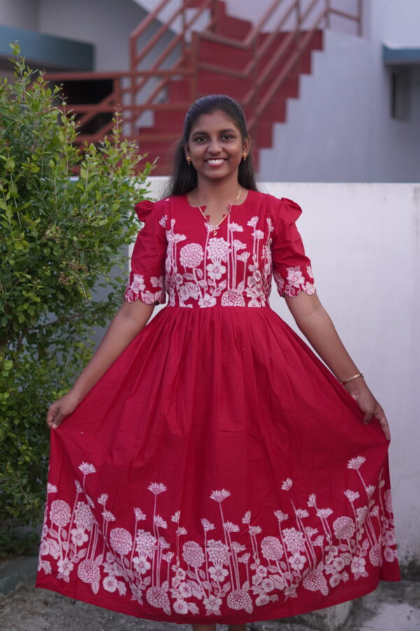 Printed Pure Cotton Feeding and Non Feeding Maxi - Image 3