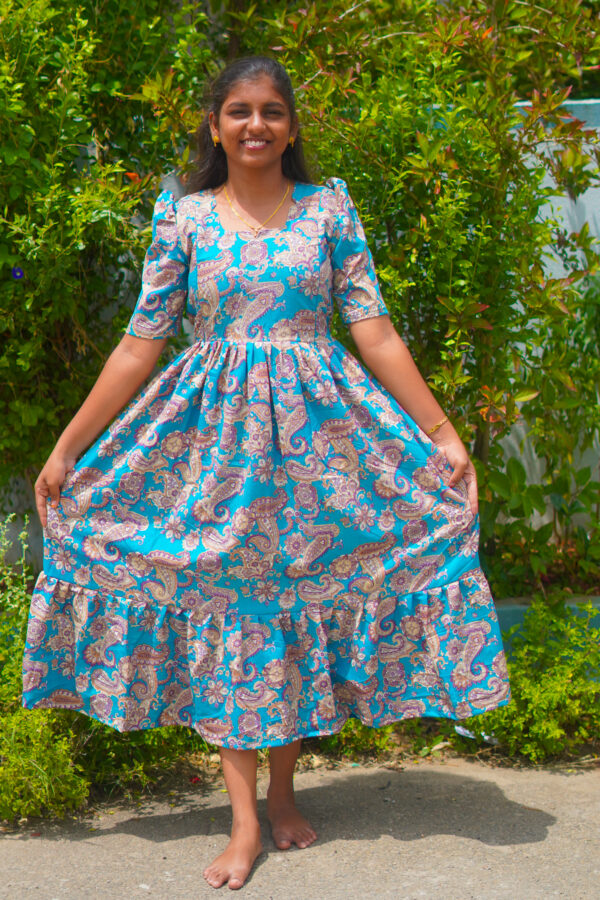 Rayon Blue color Maternity / Feeding Maxi /Non Feeding TOP