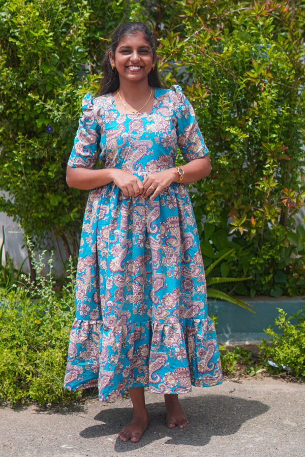 Rayon Blue color Maternity / Feeding Maxi /Non Feeding TOP - Image 3