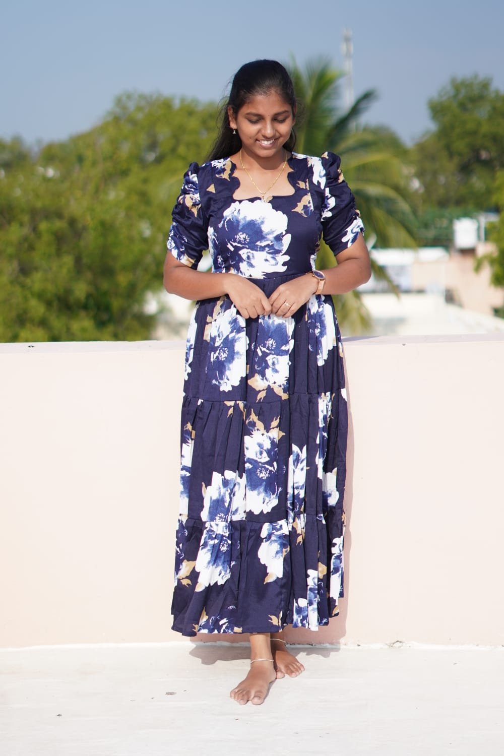 Deep blue color 3 tier Feeding kuruthi - Image 3