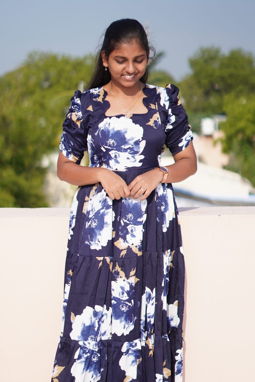 Deep blue color 3 tier Feeding kuruthi - Image 5