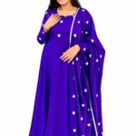 Purple heart Embroidery design Feeding long Maxi