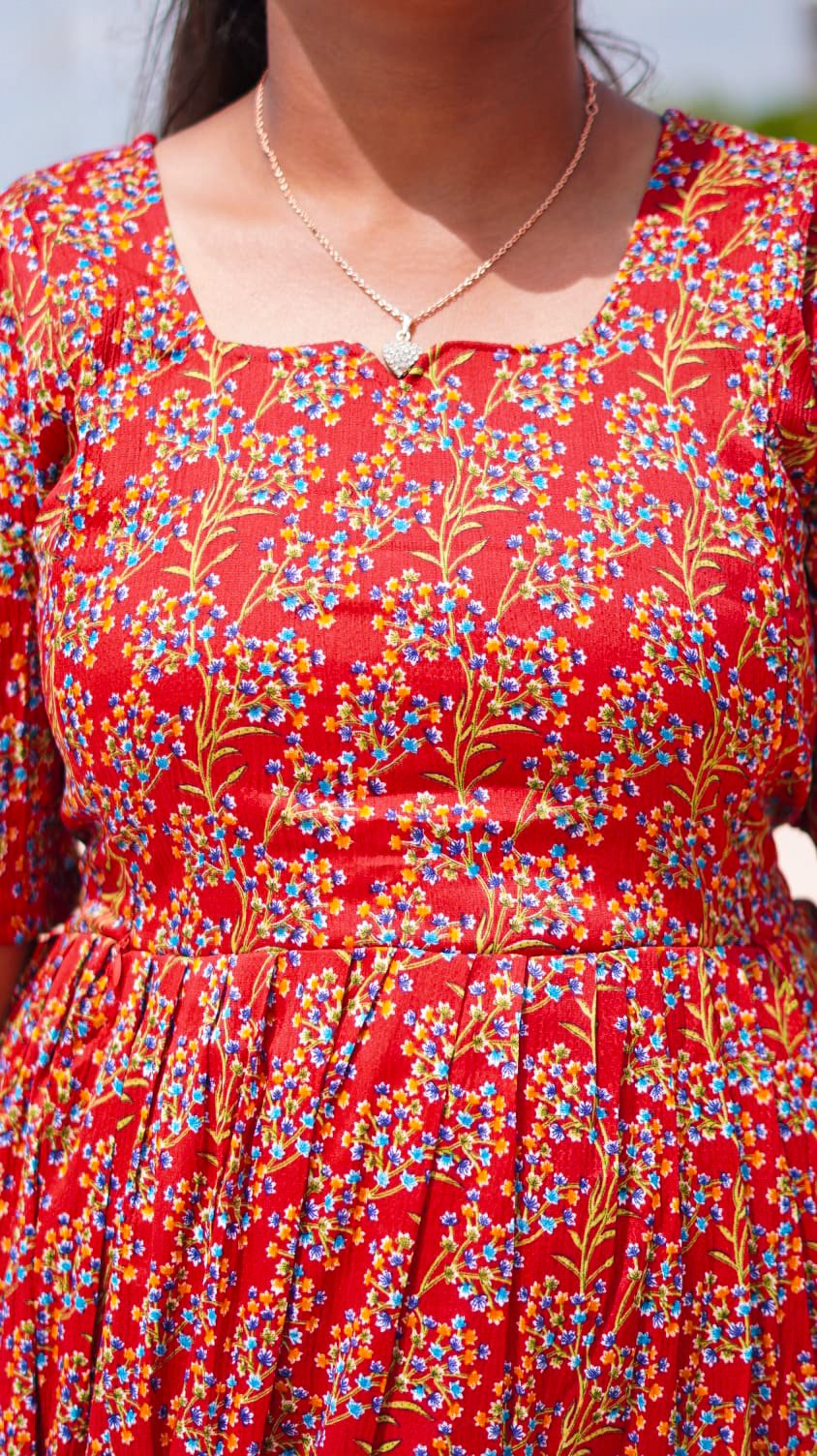 Red color multicolor 3 tier feeding kuruthi - Image 2