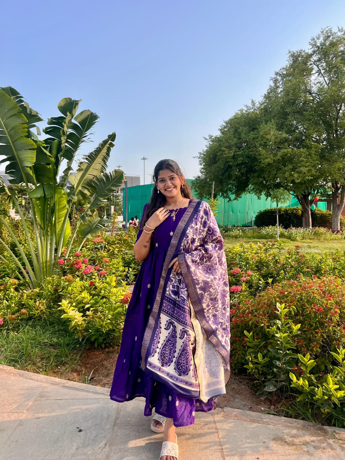 purple color Raw Silk feeding kuruthi