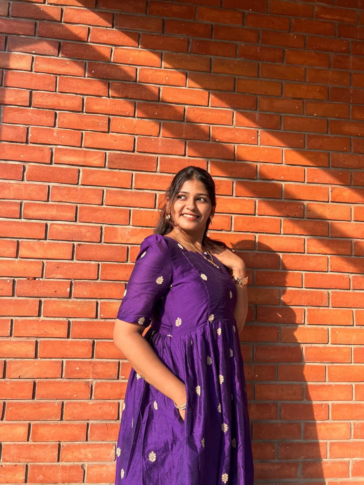 purple color Raw Silk feeding kuruthi - Image 2