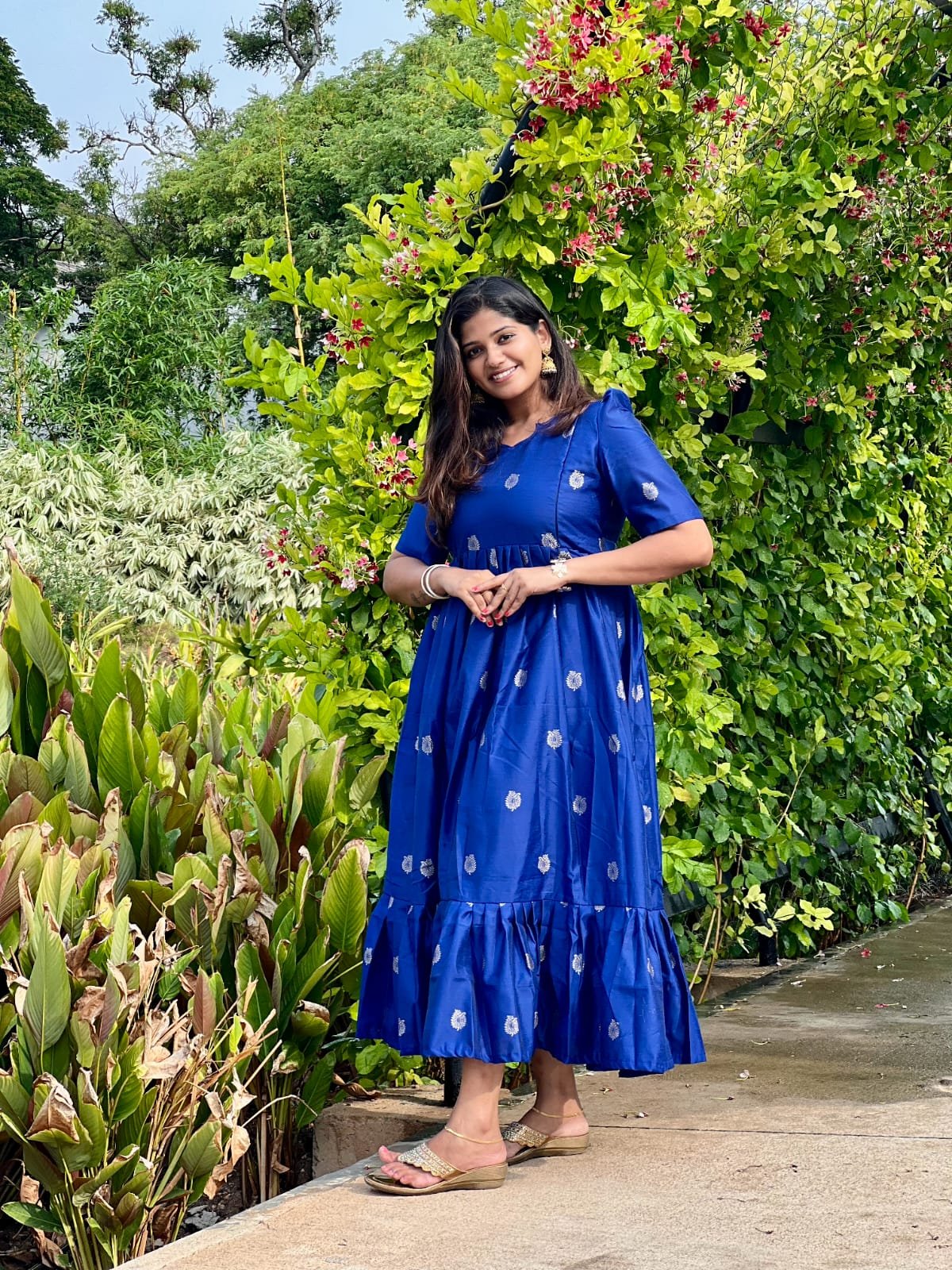 Blue color Nijam Border Dupatta Raw Silk feeding kuruthi - Image 11