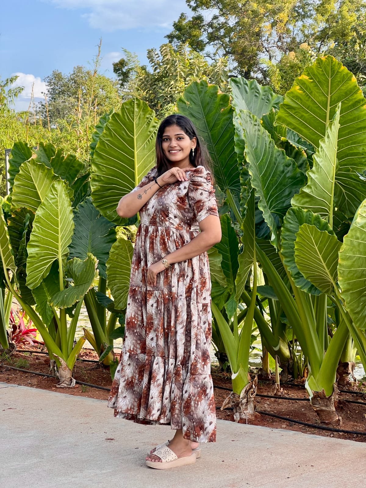 Mauve brown 3-Tier feeding kuruthi - Image 6